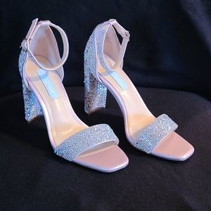 Betsy Johnson Sparkle Shoes sz 7.5 pink